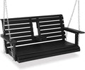 Poly Lumber 2-Seat Porch Swing, HIPS 4.5-Feet Bench Swing by Mosbrisa