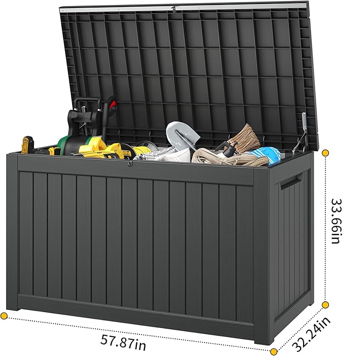 Outdoor Storage Box, Resin Deck Boxes Indoor and outdoor, Waterproof Storage - Image 2