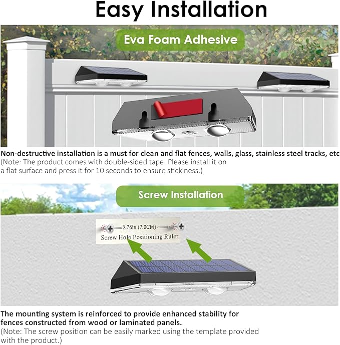 Solar Fence Lights Outdoor - Image 3