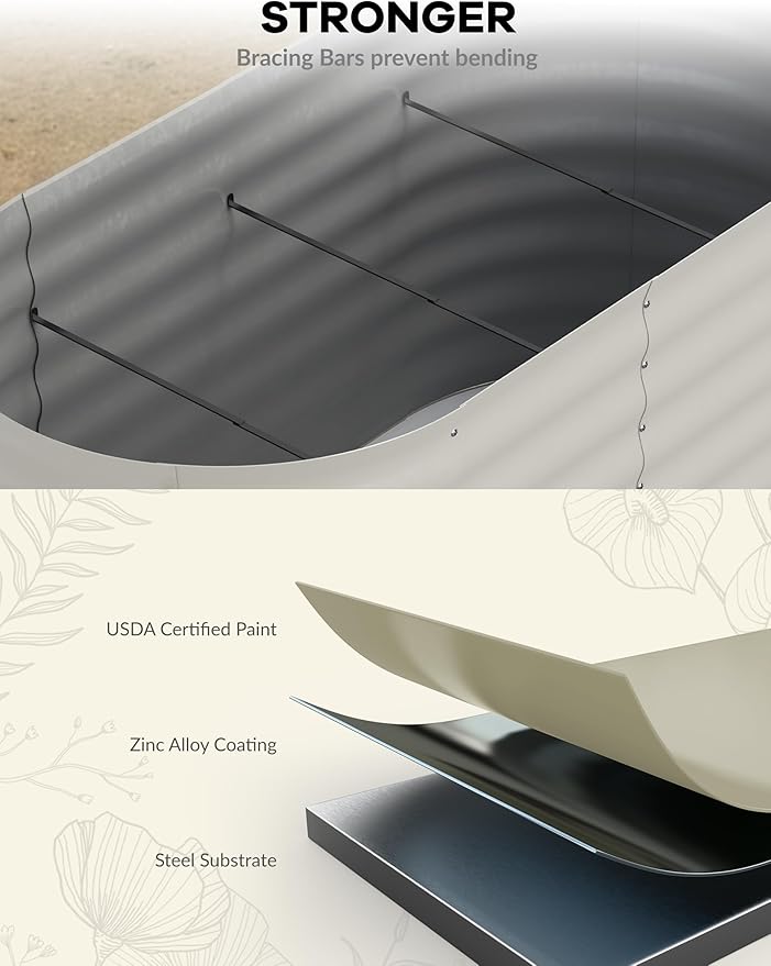 2 Pcs Raised Garden Beds Outdoor 4x2x2 ft - Image 5