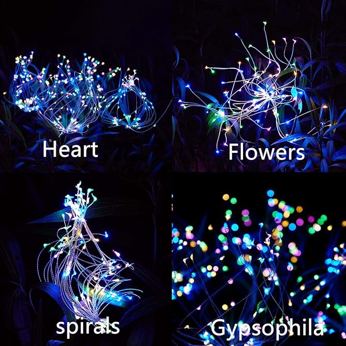 HELESIN Christmas Outdoor Solar Garden Lights, 105 LED Solar Powered Decorative - Image 3