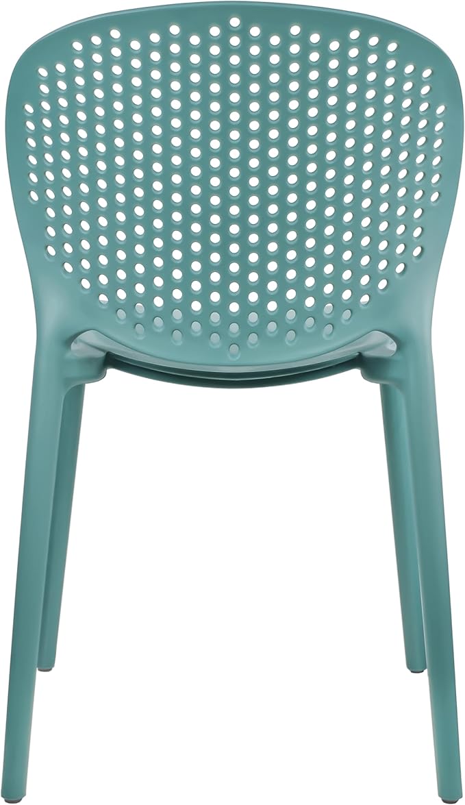 2xhome Set of 3 Patio Dining Chairs | Modern Stackable Outdoor Pool Side Chair - Image 9