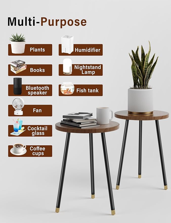 Plant Stand Indoor 2 Pack: Adjustable Wood 16 Inch Plant Stand - Image 5