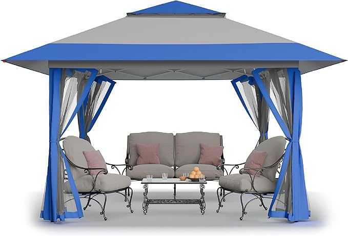 CROWN SHADES 13x13 Pop Up Gazebo, Canopy Tent, Gazebos on Clearance by CrownShades