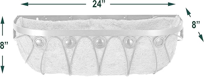 Arcadia Garden Products Hanging Window Basket Metal Trough Flower Planter - Image 5