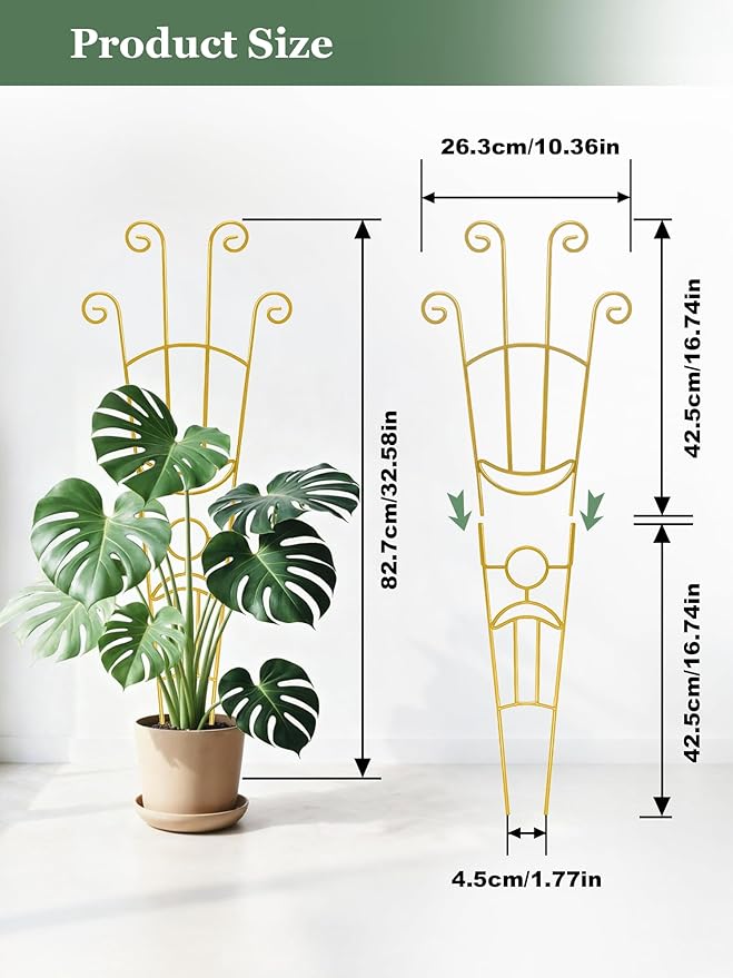 33 Inch Tall Expandable Metal Trellis - Image 2