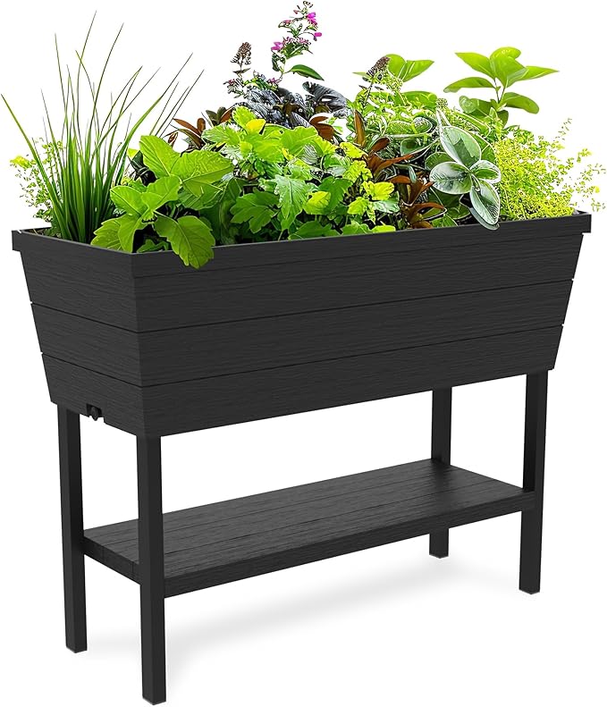 Keter Urban Bloomer 12.7‑Gallon Raised Garden Bed – Elevated Outdoor Planter Box by Keter