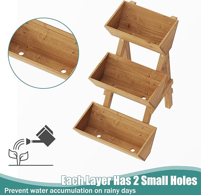 Small Raised Garden Bed, 3 Tier Vertical Garden Planter - Image 4