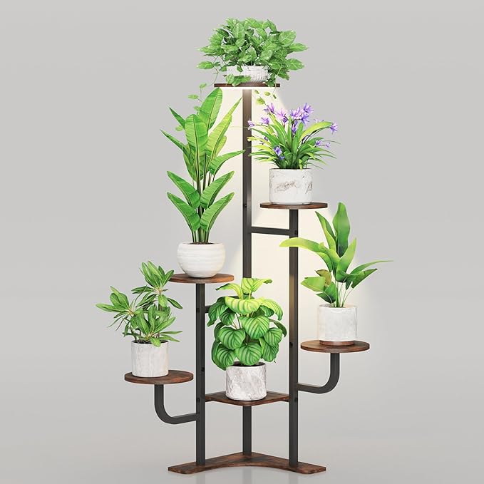 Corner Plant Stand with Grow Light - Image 9