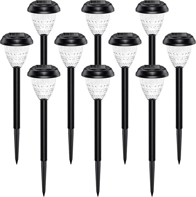 Super Bright Solar Lights Outdoor Waterproof-10 Pack, Dusk to Dawn Up to 12 Hrs - Image 2