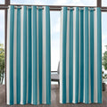 Exclusive Home Canopy Stripe Indoor/Outdoor Grommet Top Curtain Panel, Teal / by Exclusive+Home