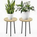 Plant Stand Indoor 14'': Indoor Plant Stand 2 Pack Metal Plant Table by SAKSUNFORYOU