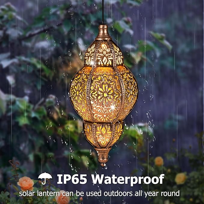Solar Lanterns Outdoor Waterproof, Hanging Solar Lantern Garden Decor, - Image 3