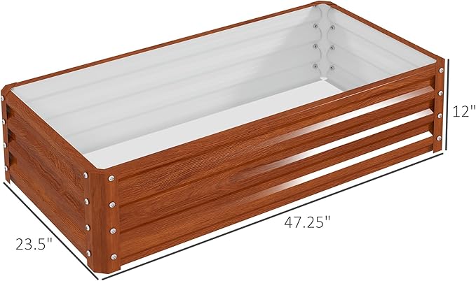 Outsunny Galvanized Raised Garden Bed, - Image 7