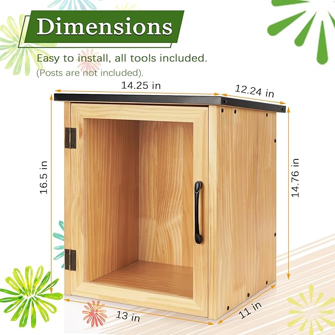 Outdoor Library Outdoor Book Box Storage Small Wooden Cabinet Little Literature - Image 2