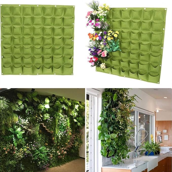 Hanging Planting Grow Bags, 49 Pockets Hanging Vertical Wall Planter Wall - Image 6