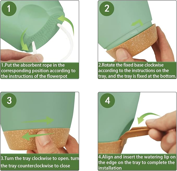 Self Watering Planters with Drainage Holes Reservoir, Nursery Planting Pot - Image 5