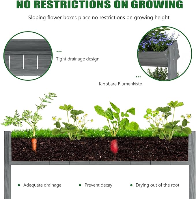 Wooden Vertical Raised Garden Bed, 5 Tier Garden Planters Raised Beds - Image 7