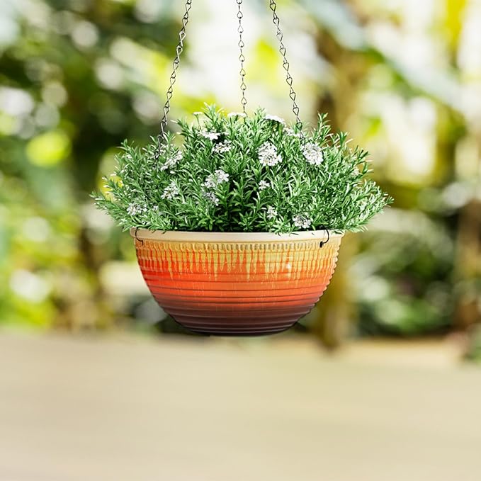 10inch Hanging Planters for Indoor and Outdoor Plants, 2 Pack Hanging Planter - Image 6