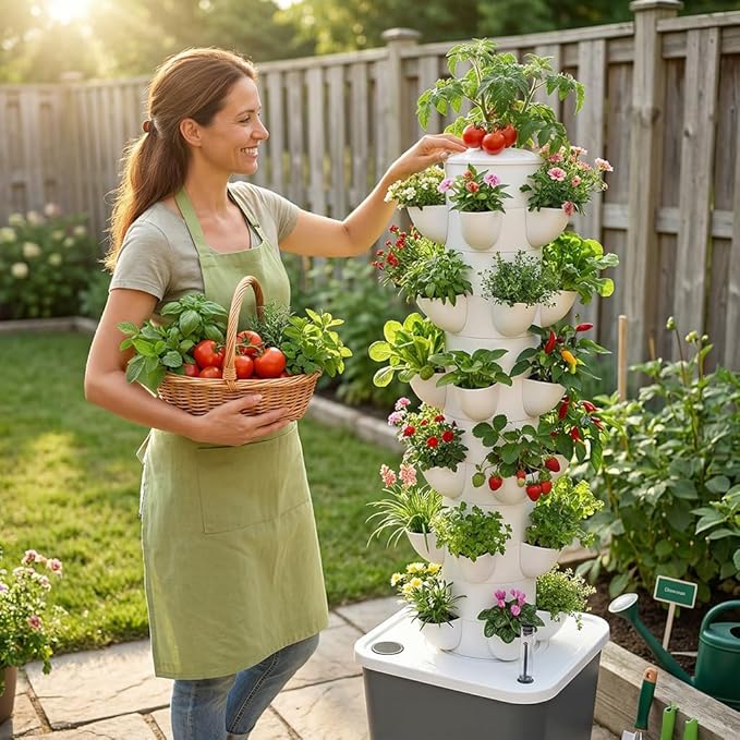Vertical Hydroponic Tower Garden Growing System - Image 6
