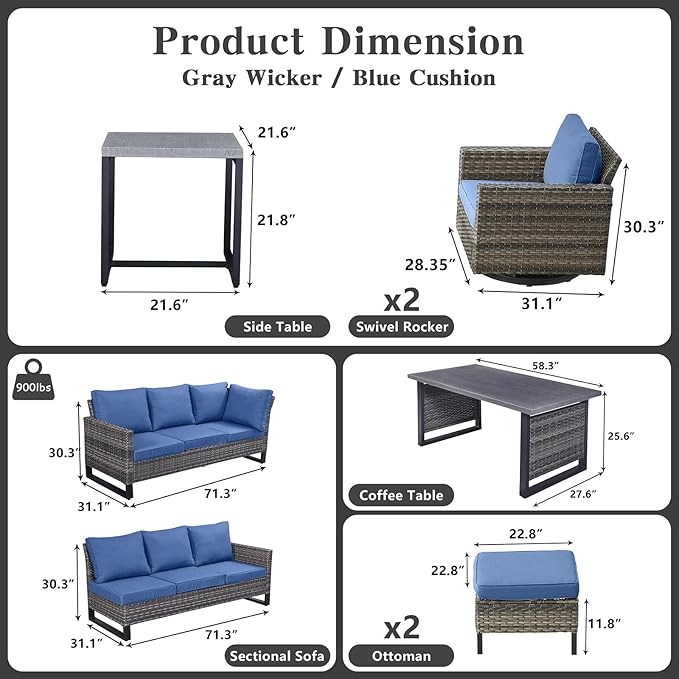 Belord Patio Sectional Furniture Set - Image 2