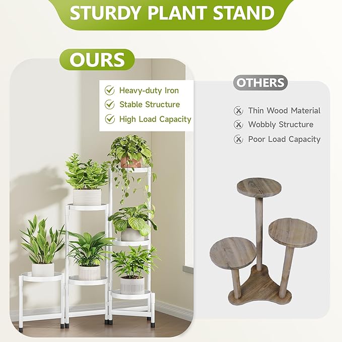 6 Tier Plant Stand Indoor, Tiered Plant Stand Outdoor - Image 6