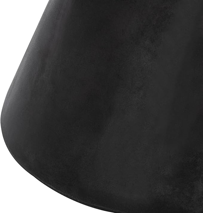 Safavieh Outdoor Athena Black Modern Concrete Round Accent Table - Image 6