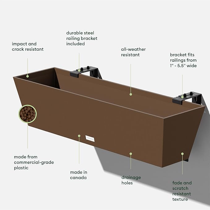 Veradek Pure Series Railing Planter - Image 3