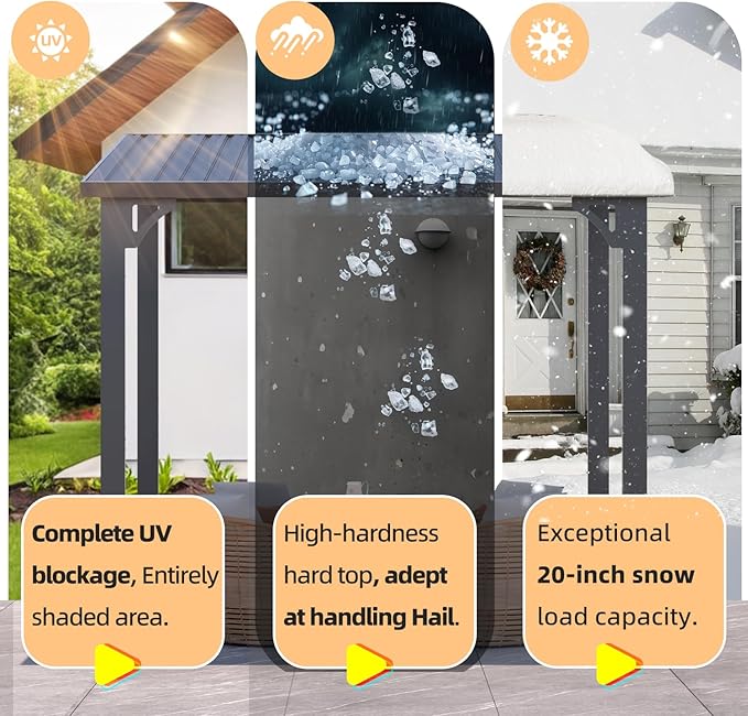 AECOJOY 20' x 12' Outdoor Gazebo Hardtop Pergola - Image 3