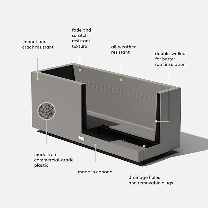 Veradek Block Series Long Box Planter - Image 2