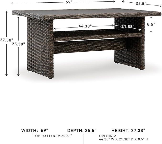 Signature Design by Ashley Brook Ranch Casual Outdoor Multi-use Table - Image 3