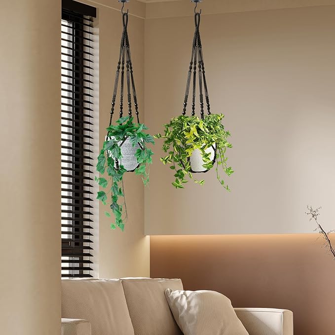 Macrame Plant Hanger Indoor Set of 2 - Image 6