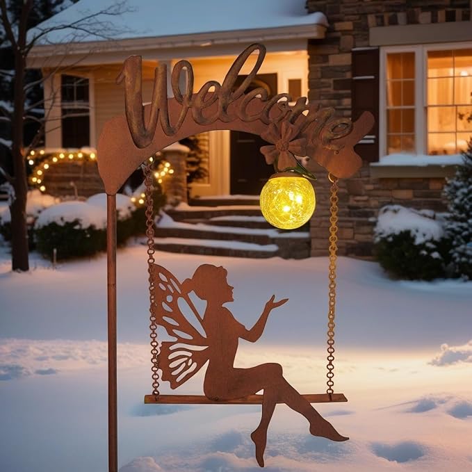 HONGLAND Solar Garden Lights Outdoor Decor, Solar Fairy Lights Outdoor Moon - Image 8