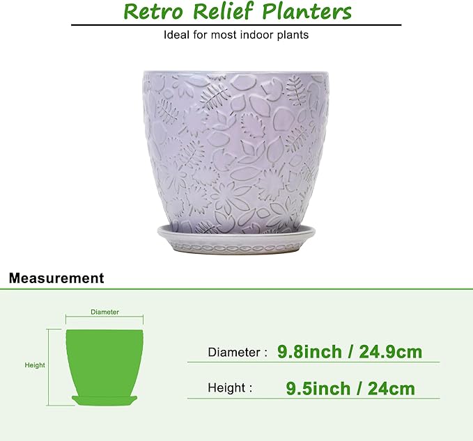 10inch Retro Ceramic Planter - Image 4