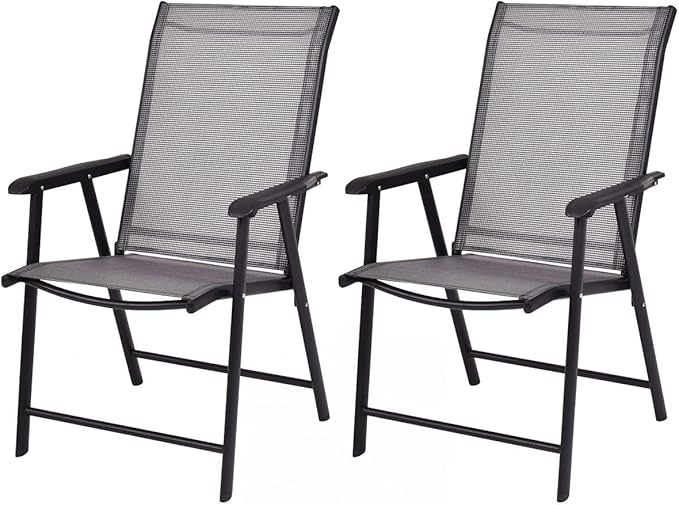 Giantex Set of 2 Patio Folding Chairs, Outdoor Chairs by Giantex