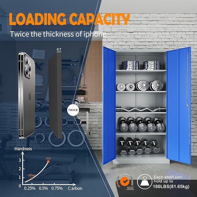 Yizosh Metal Garage Storage Cabinet - Image 5