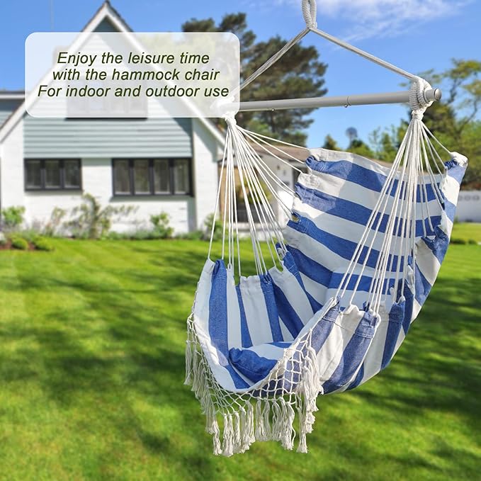 Hammock Chair, Hanging Rope Swing Seat - Image 2