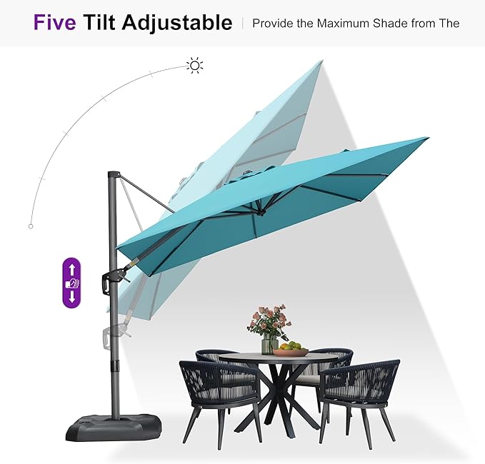 PURPLE LEAF 9'×9' Patio Umbrella - Image 8
