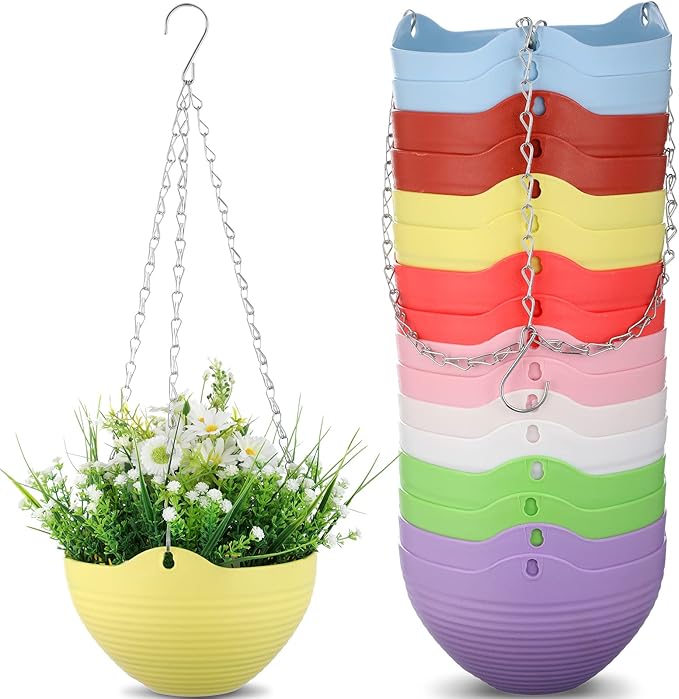Zopeal 16 Pack Self Watering Hanging Planters, 8 Inch, Resin Material by Zopeal
