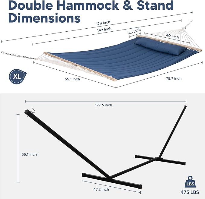 SUNCREAT 2 Person Free Standing Hammock - Image 3