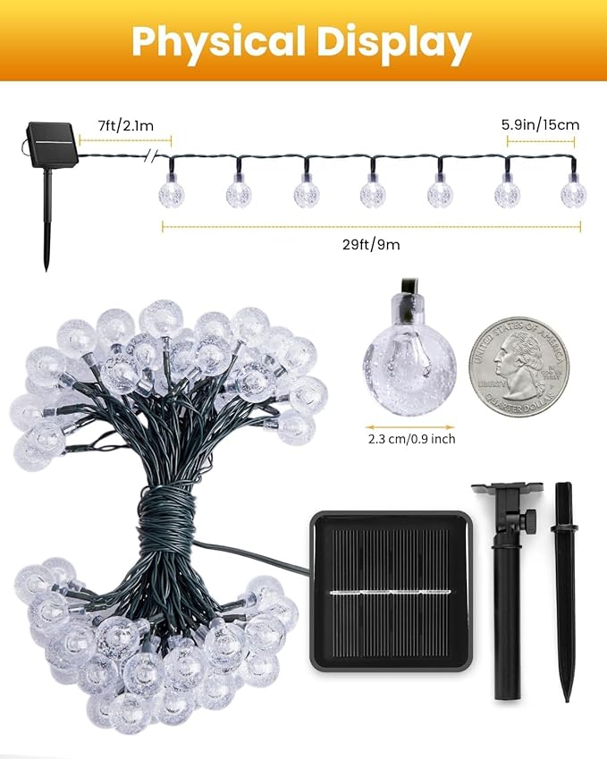 Solar String Lights Outdoor 60 LED 36FT - Image 2