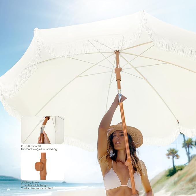 PHI VILLA 7ft Beach Umbrella - Image 2