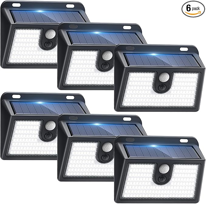 Solar Motion Sensor Outdoor Lights, Super Bright Solar Lights Outdoor Waterproof by Claoner
