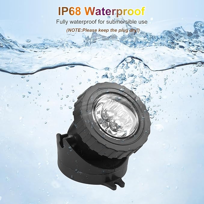 RGB Pond Lights with Timer, Super Bright LED Underwater Submersible Colorful - Image 4