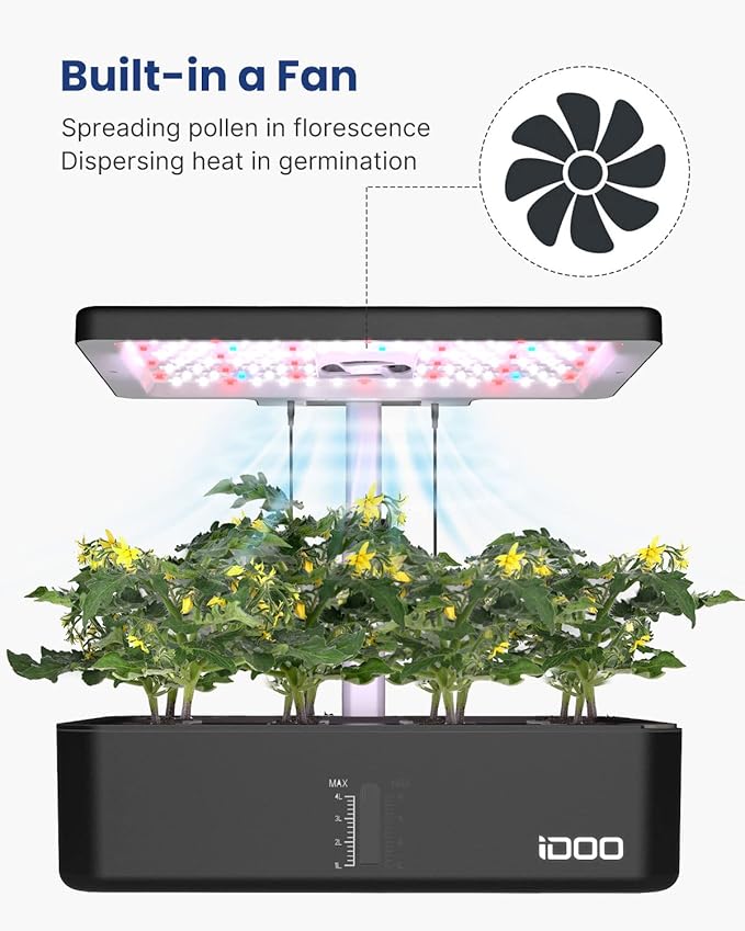 iDOO Hydroponics Growing System Kit 12Pods, Indoor Herb Garden System, - Image 3
