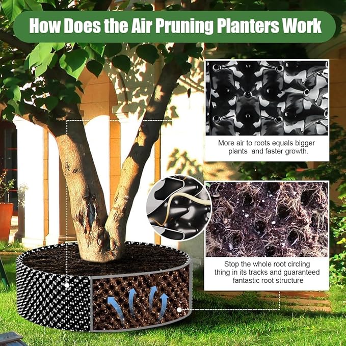 Air Pruning Containers, 40 Gallon Air Pruning Planters, Sturdy Plastic Roots - Image 4