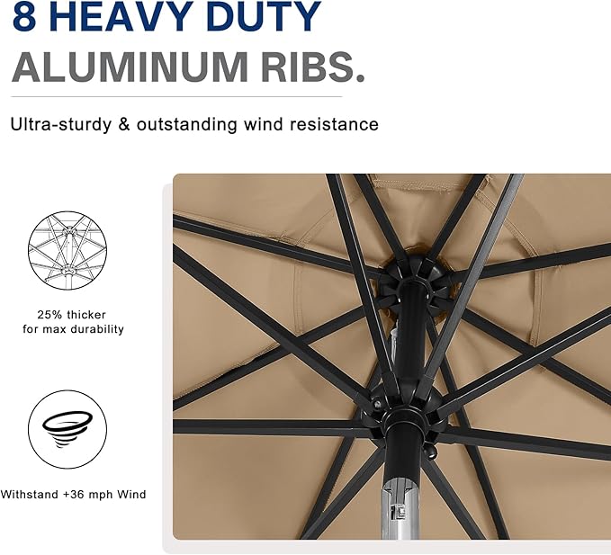 ABCCANOPY Durable Solar Led Patio Umbrellas - Image 6