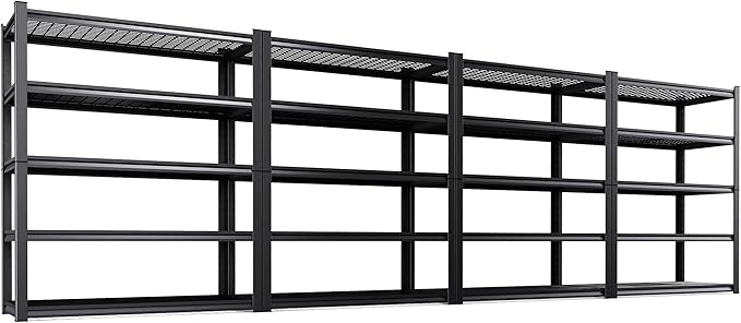 Set of 4 Garage Shelving-3000 lbs 5 Tier Storage Shelves, Adjustable Heavy Duty by Unknown