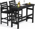 SERWALL Outdoor Bar Table and Chairs Set, Adirondack Bar Chairs Set of 2 and by SERWALL