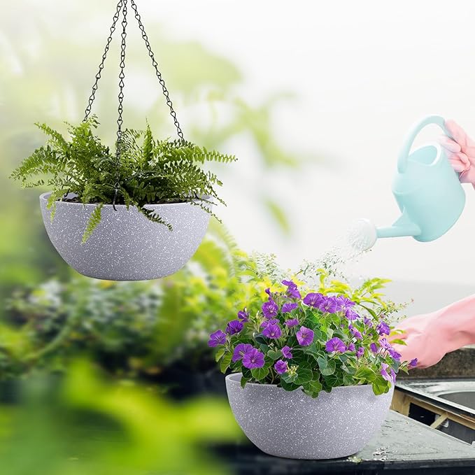 10 inch Hanging Planters for Outdoor Indoor Plants - Image 6